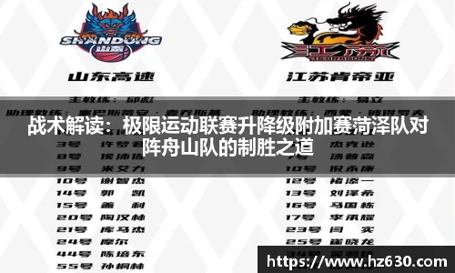 战术解读：极限运动联赛升降级附加赛菏泽队对阵舟山队的制胜之道